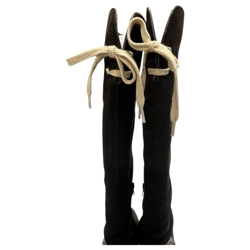 See By Cloe Boots Womens 37 7 Brown Suede Leather Knee High Tall Lara Designer - Picture 3 of 13